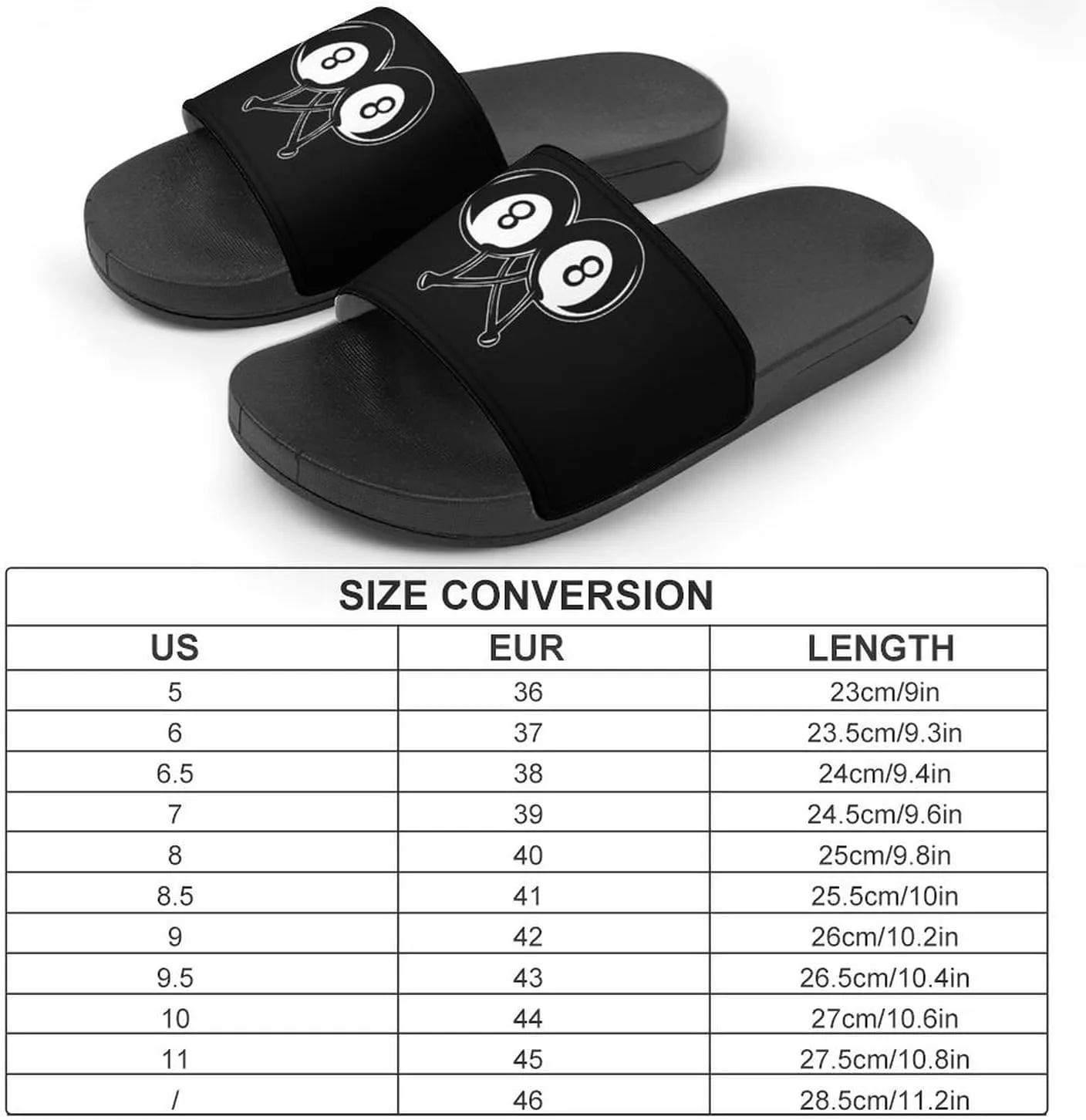1111No. 8 Billiard Cherries Slippers Indoor Outdoor Unisex House Slipper Shower Slippers Non-Slip Open Toe Shoes