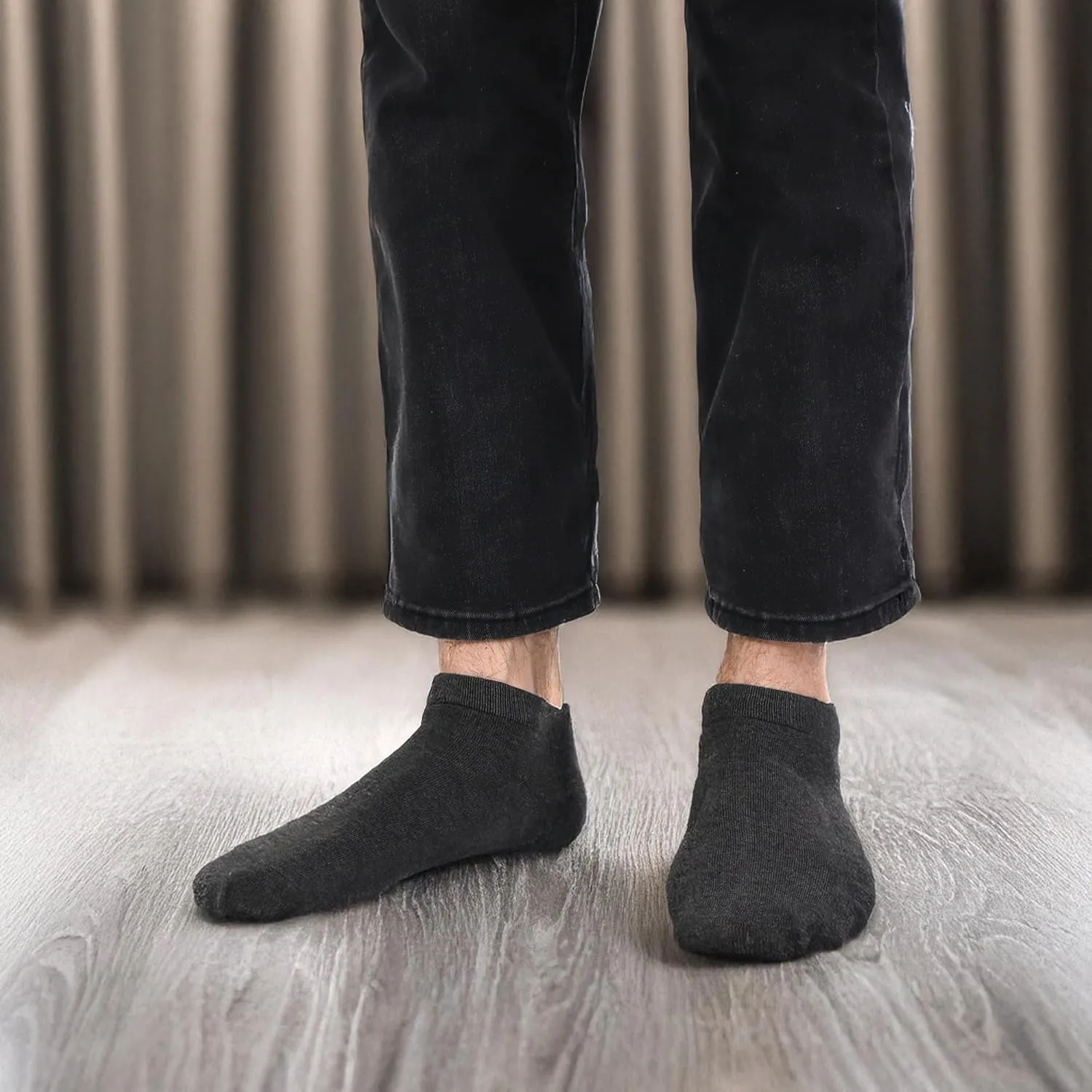48 Pairs Men's Bamboo Viscose Ankle Socks - Ultra-Soft, Breathable, Anti-Odor Thin Socks Bulk Pack, Size 6-12
