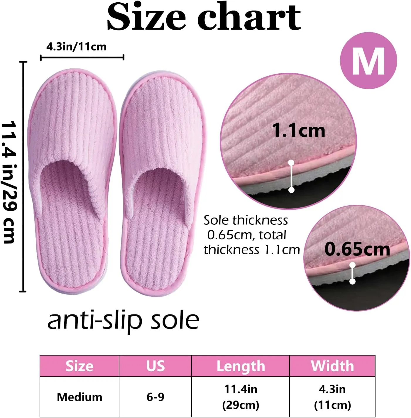 6/10/12 pairs of disposable slippers, hotels, guesthouses, beauty SPA clubs, bridesmaid sl for weddings, outdoor camping, easy-to-carry for home guests, Provide plus size options