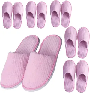 6/10/12 pairs of disposable slippers, hotels, guesthouses, beauty SPA clubs, bridesmaid sl for weddings, outdoor camping, easy-to-carry for home guests, Provide plus size options