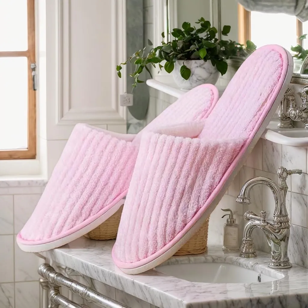 6/10/12 pairs of disposable slippers, hotels, guesthouses, beauty SPA clubs, bridesmaid sl for weddings, outdoor camping, easy-to-carry for home guests, Provide plus size options