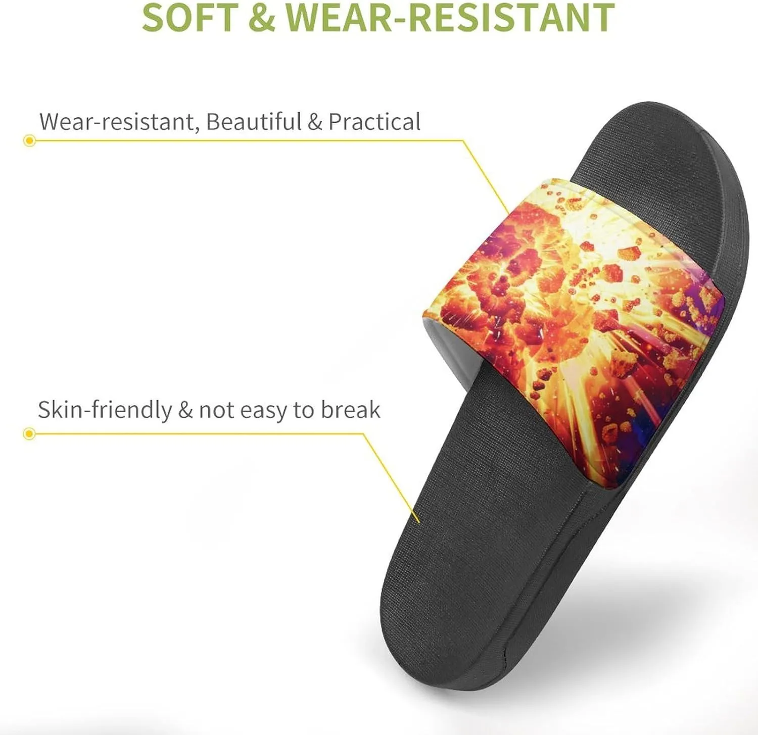 A Big Explosion Nebula Funny Slippers Slides Sandals Shower Home House Shoes Non Slip Soft Sole Shoe For Men Women Bathroom