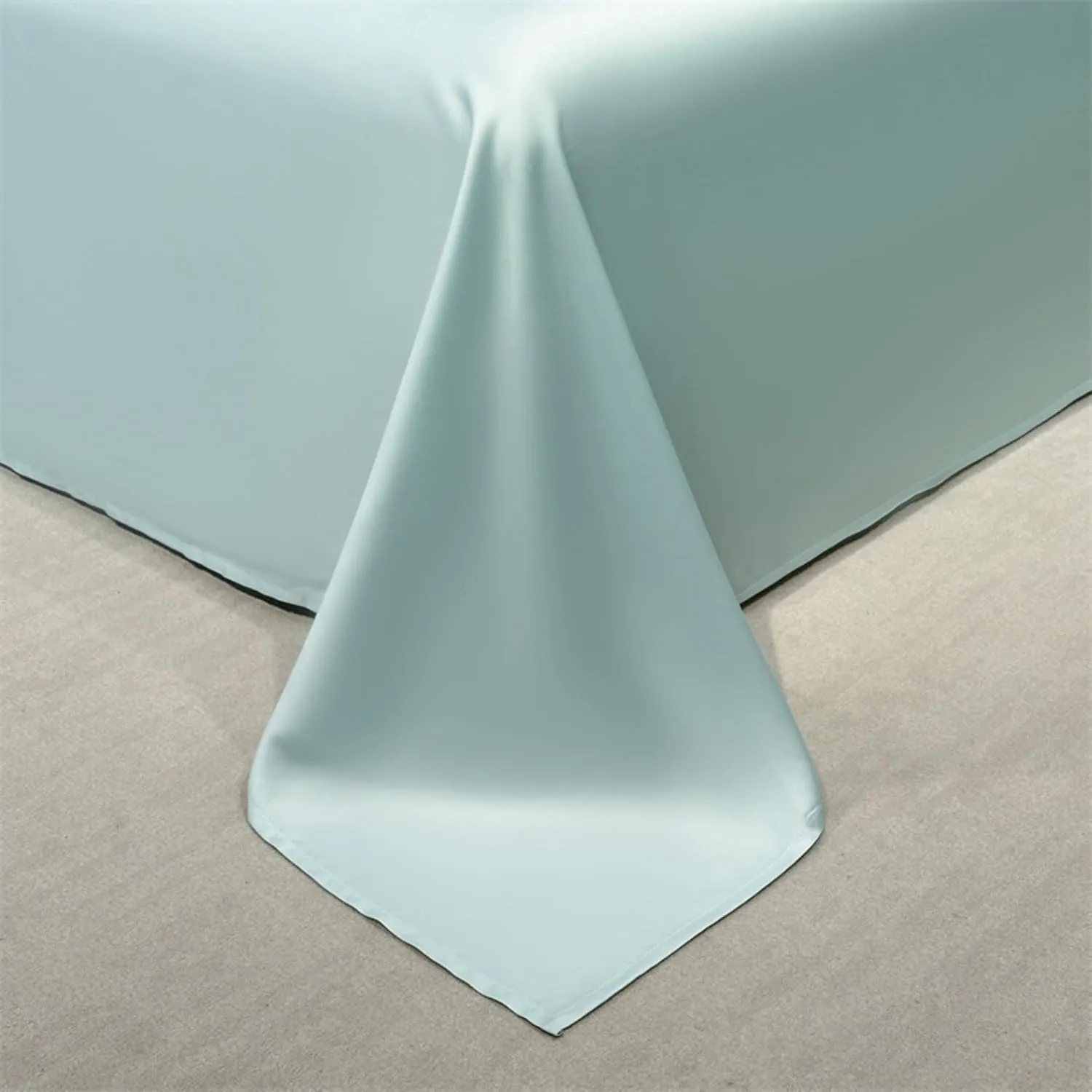 AETVRNI Luxury 3 Pieces Super Soft Solid Color Silky Sheet Set for Spring Summer Fall Winter,Silk Feel Polyester Sheet Set (1 Flat Sheet 2 Pillowcases),B,Twin/Twin XL