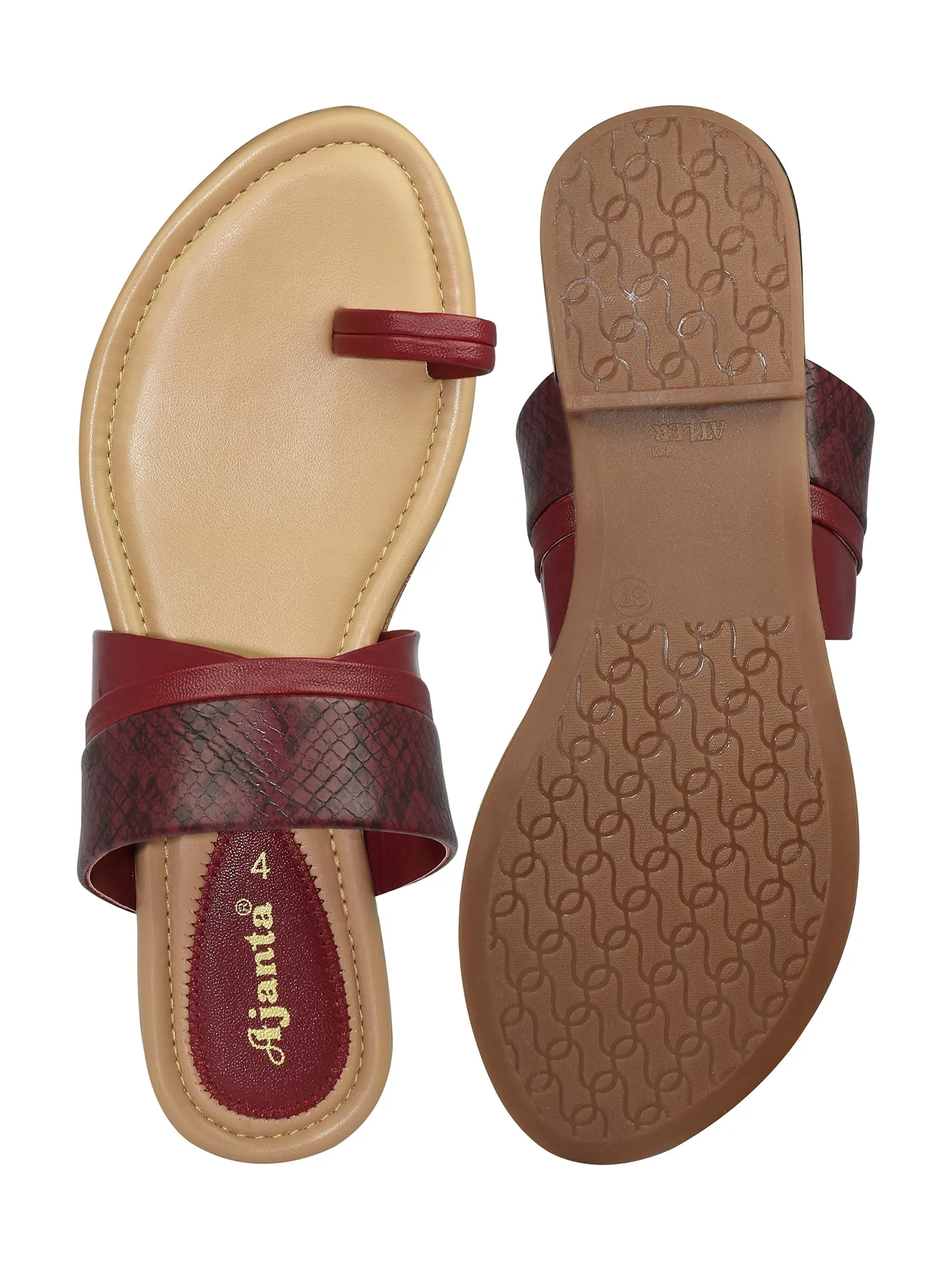 Ajanta Women Stylish Ethnic Flat Sandals For Women & Girls