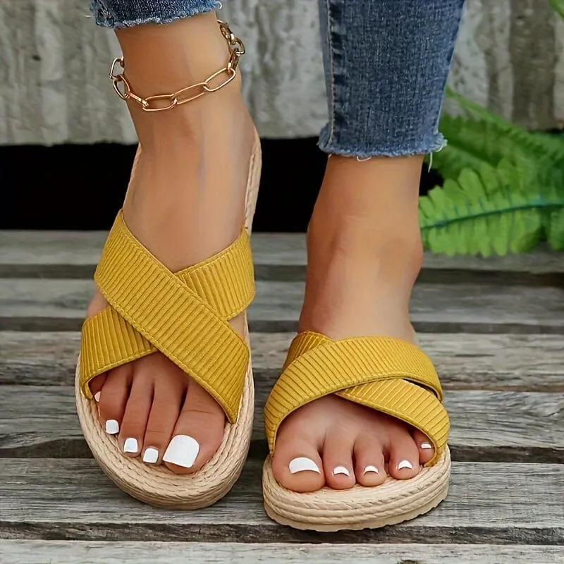 Alexa Comfortable Sandals with Solid Color