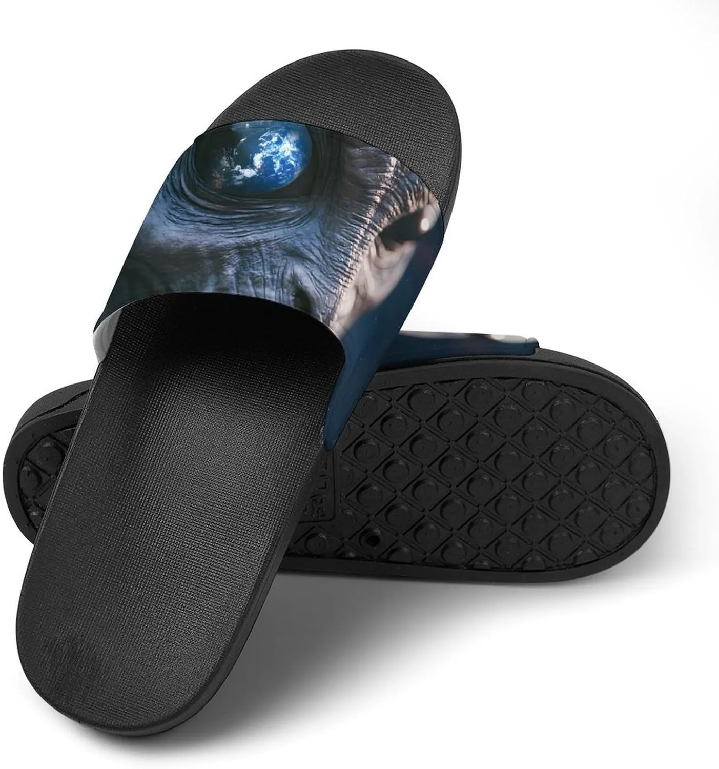 Alien Watching The Earth Slippers Indoor Outdoor Unisex House Slipper Shower Slippers Non-Slip Open Toe Shoes