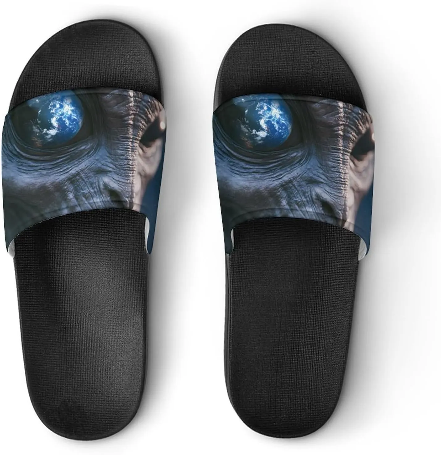 Alien Watching The Earth Slippers Indoor Outdoor Unisex House Slipper Shower Slippers Non-Slip Open Toe Shoes
