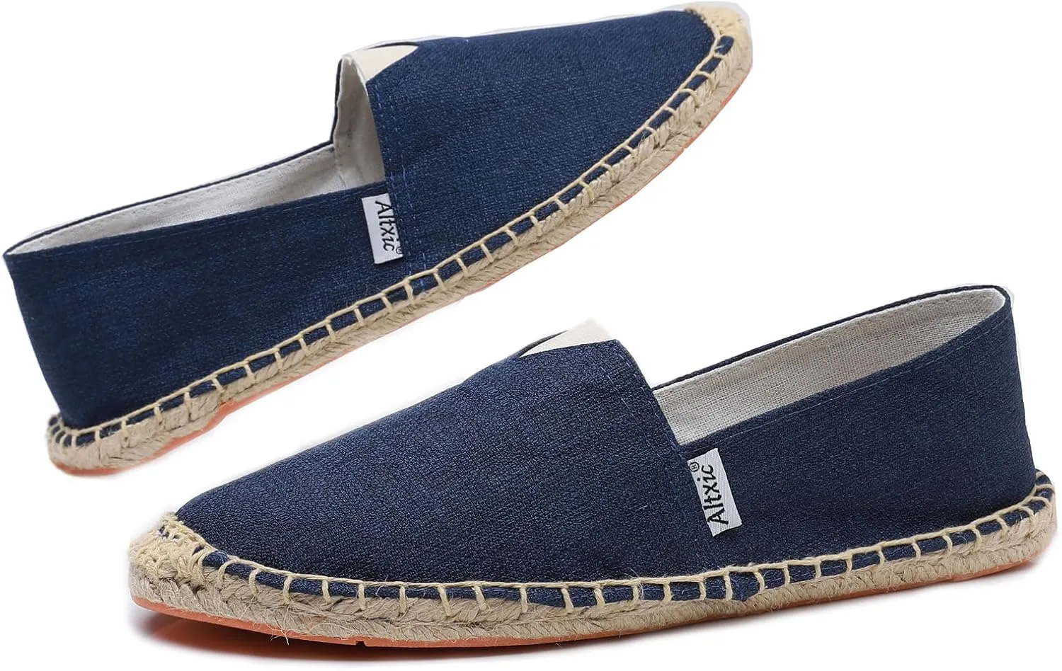 Altxic Men's Closed Toe Comfortable Canvas Slip on Flat Espadrilles