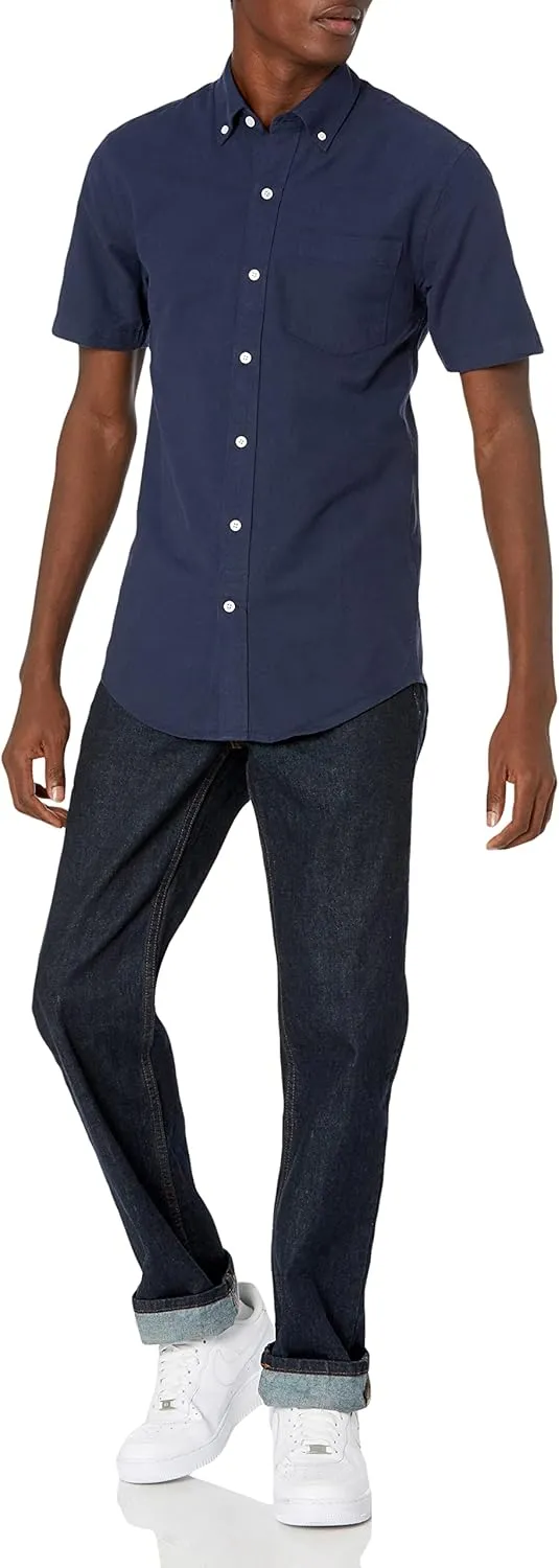 Amazon Essentials Men's Button-Up Shirts - Slim-Fit Short-Sleeve Pocket Oxford - Comfort and Style