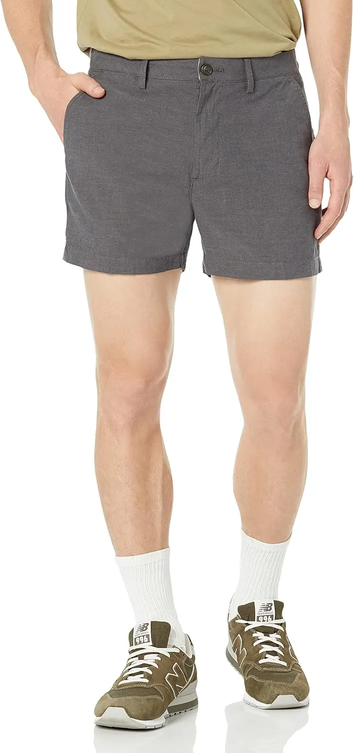 Amazon Essentials Men's Slim-Fit 5" Lightweight Comfort Stretch Oxford Short (Previously Goodthreads)