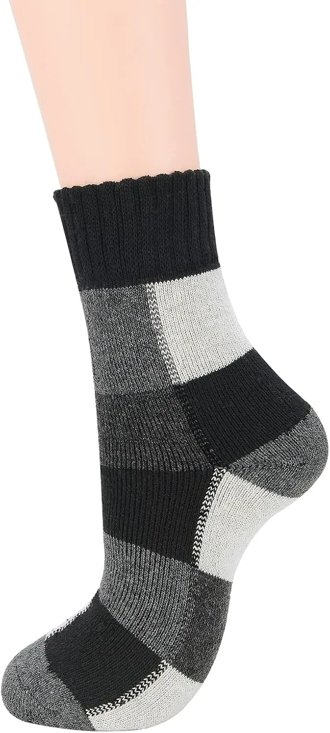 American Trends Men's Warm Wool Socks - Soft Cozy for Fall Winter Sports - Cashmere Athletic Crew Socks