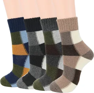 American Trends Men's Warm Wool Socks - Soft Cozy for Fall Winter Sports - Cashmere Athletic Crew Socks