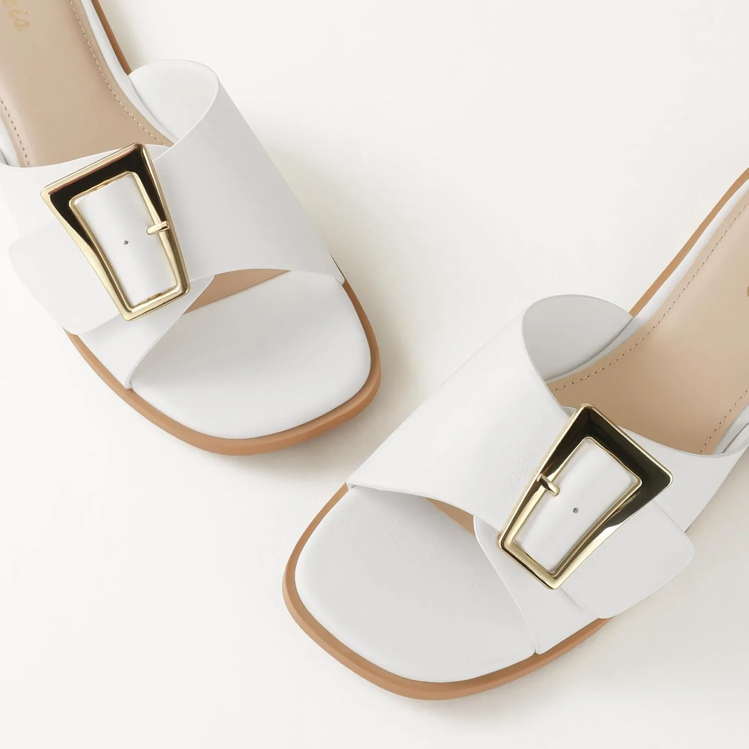 Ankis Black White Brown Women's Flat Sandals Comfortable Flat Sandals for Dressy Summer Women's Slide Sandals