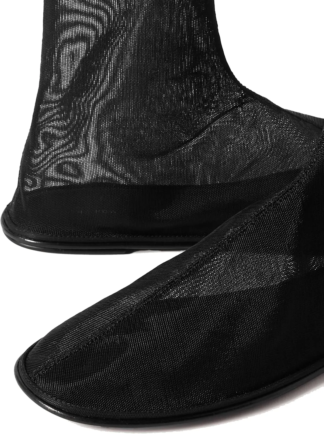 Arqa Mesh Sock Boots for Women Nylon Tulle Pull-on Flat Heel Ankle Boot Sheer Comfortable Casual Summer Sock Booties
