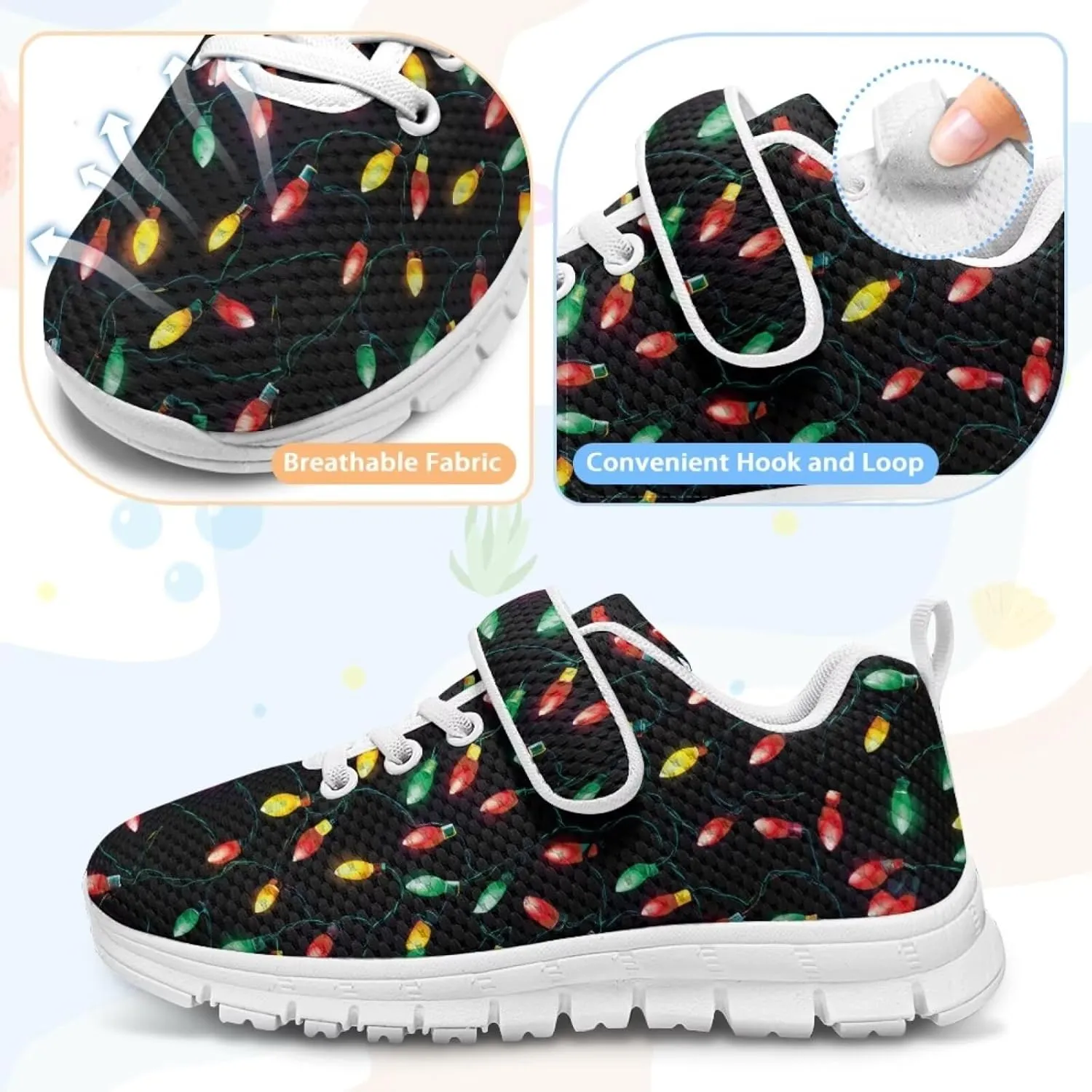 Athletic Sneaker for Boys Girls Casual Hiking Shoes Non Slip Tennis Fitness Walking Strap Sneakers