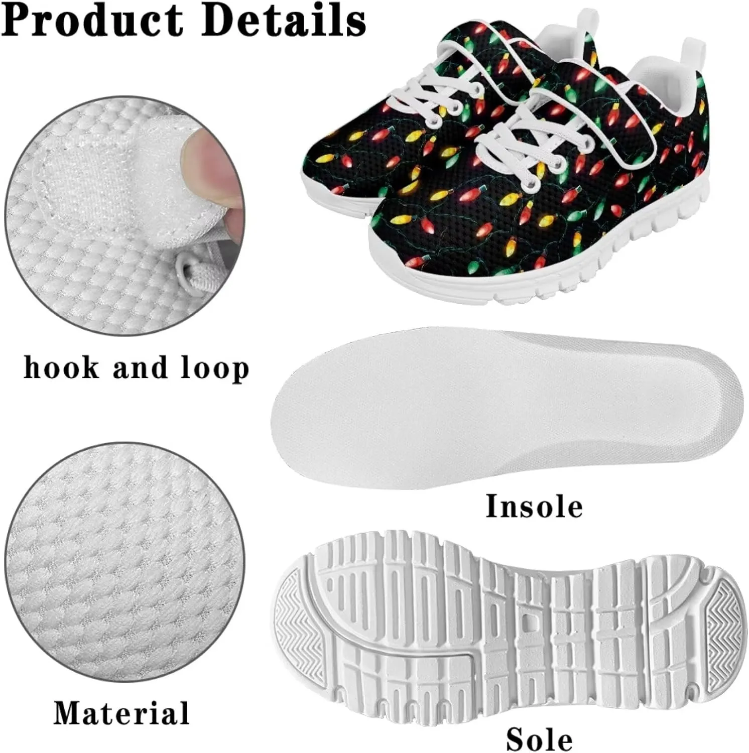 Athletic Sneaker for Boys Girls Casual Hiking Shoes Non Slip Tennis Fitness Walking Strap Sneakers