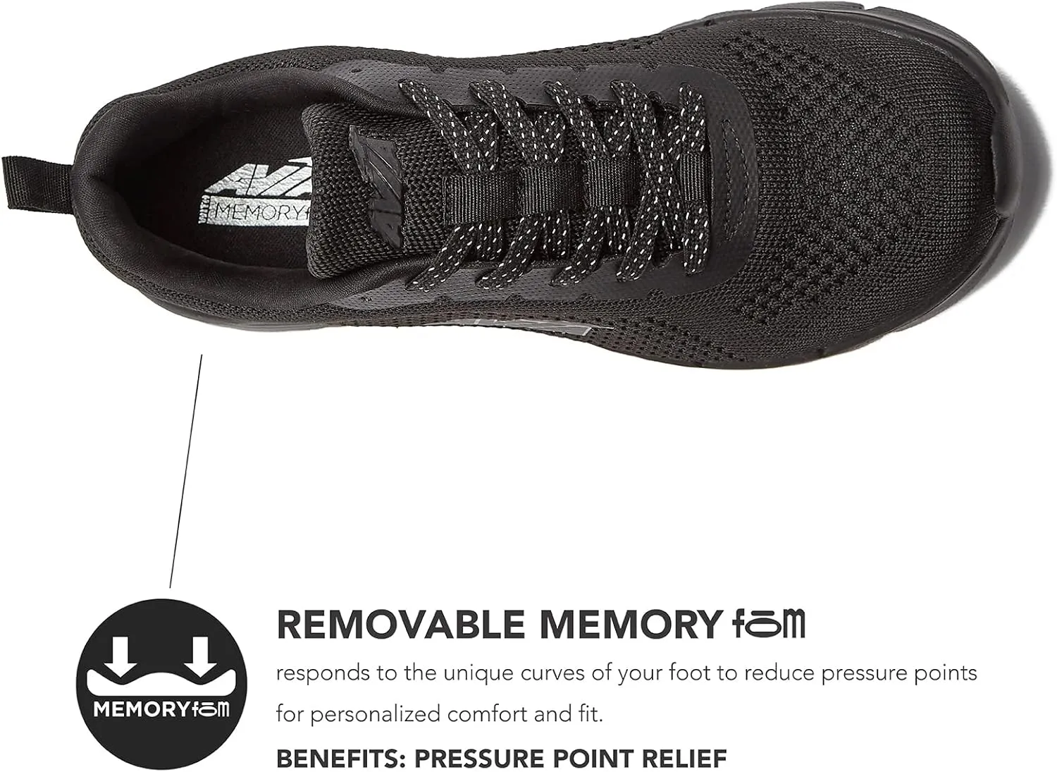 Avia Dive Lightweight Running Sneakers for Women with Memory Foam - Black, Red, & Blue