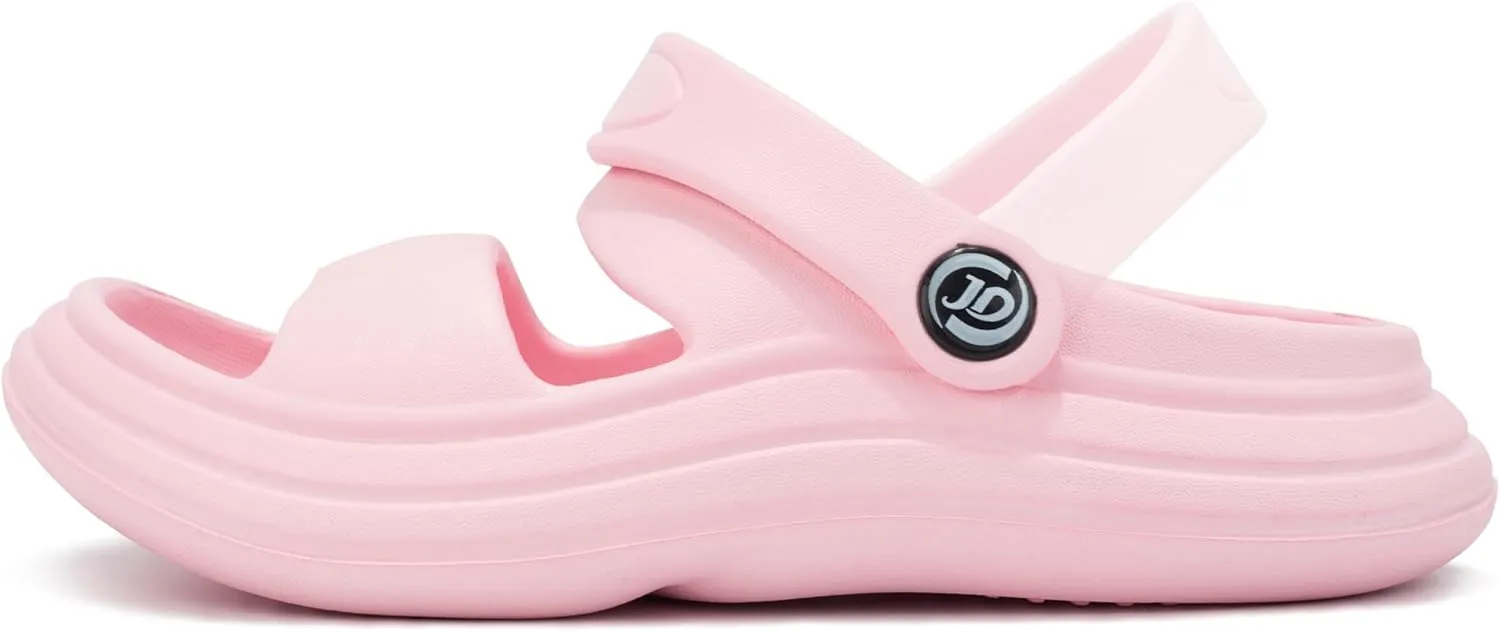 Axcone Kid's Boys Girls Comfort Clogs Slippers Cartoon Garden Shoes Breathable Non-Slip Beach Pool Sandal All-Terrain Parallel Bars Cloud Slippers（Toddler/Little Kids/Big Kids）