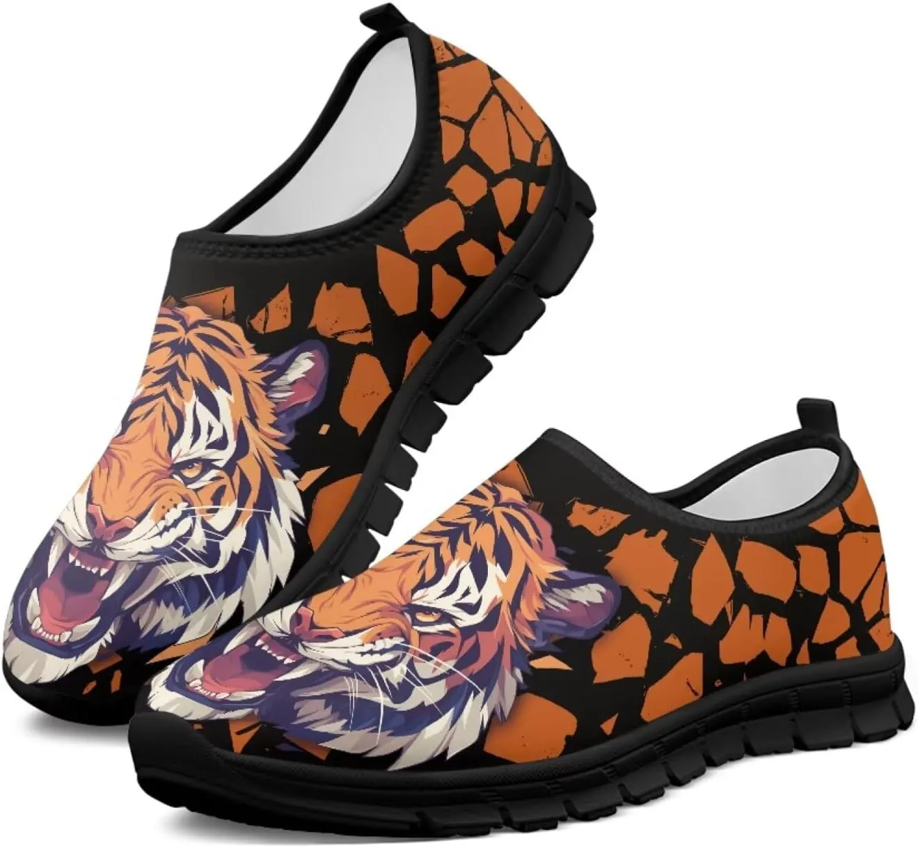 Aztec Walking Shoes for Women Casual Slip On Non Skid Flat Sneakers Fashion Breathable Tennis Work Footwear