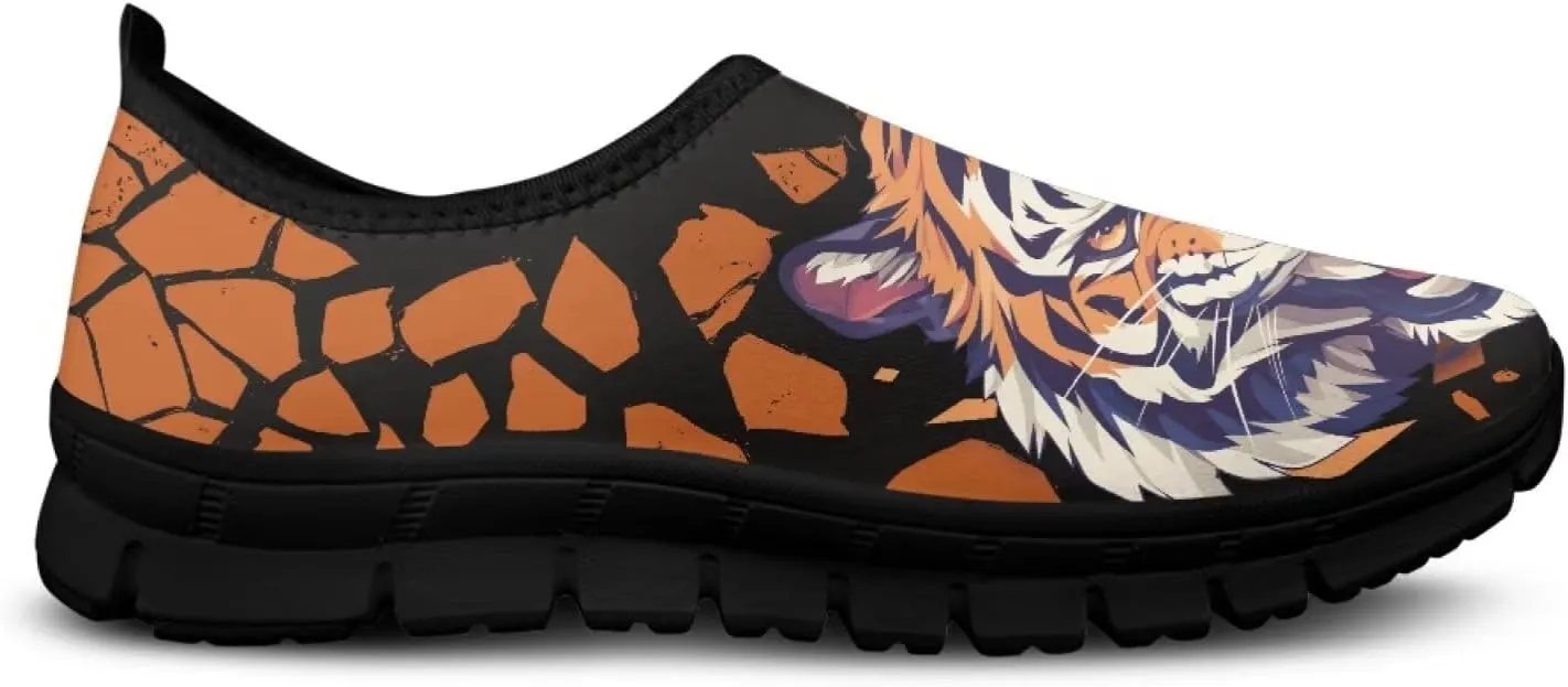 Aztec Walking Shoes for Women Casual Slip On Non Skid Flat Sneakers Fashion Breathable Tennis Work Footwear