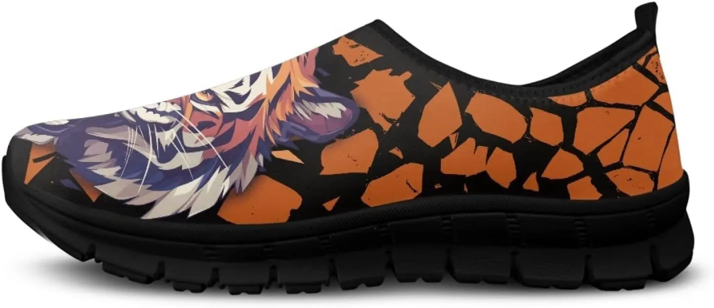 Aztec Walking Shoes for Women Casual Slip On Non Skid Flat Sneakers Fashion Breathable Tennis Work Footwear