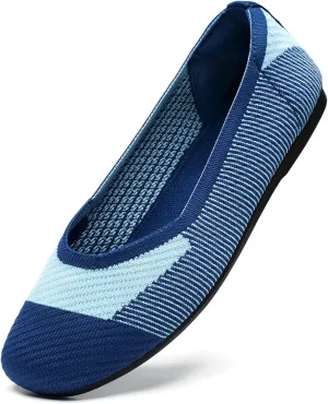 Bacia Square Toe Women's Flats Comfortable Flat Shoes for Office Work Washable
