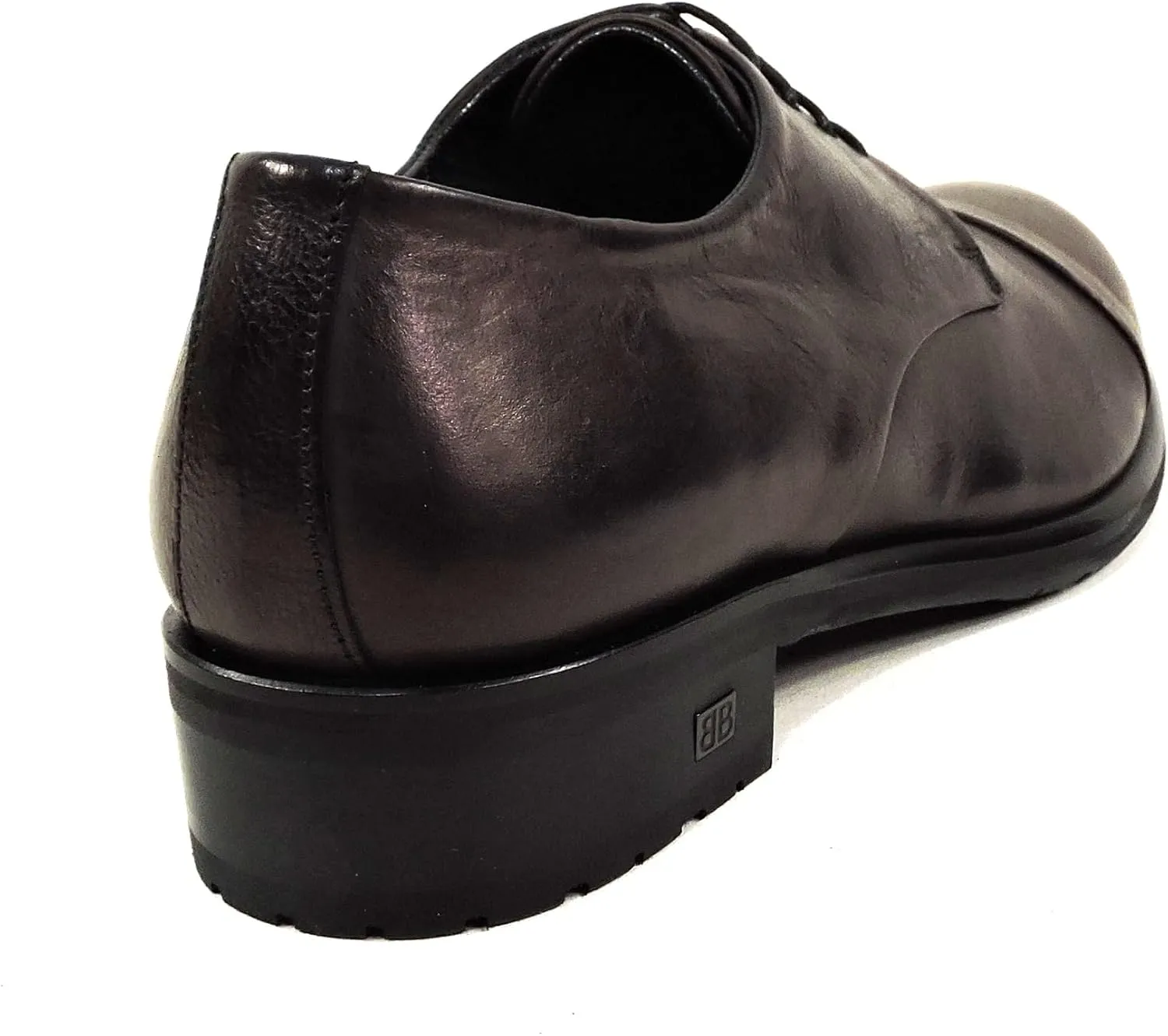 Baldinini Women's Brown Leather Oxford Shoes, Comfort Cap Toe, Lace-up Dress Shoes