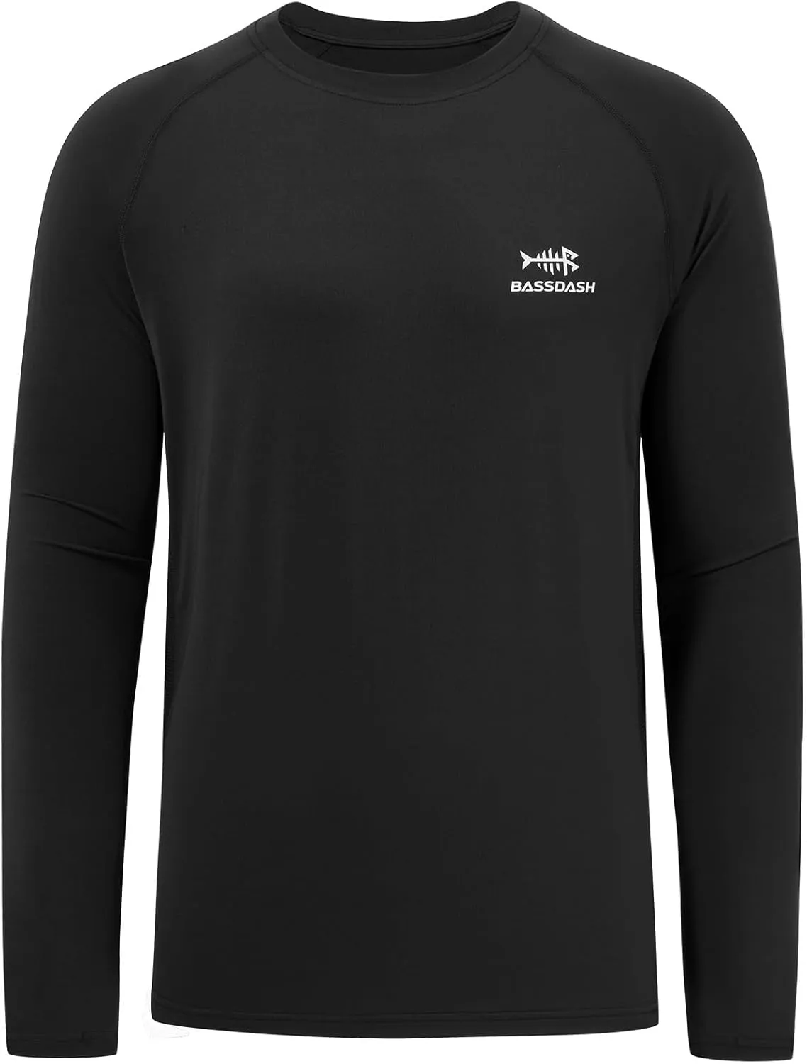 BASSDASH Men’s Fish Graphic UPF 50  Long Sleeve Fishing Shirts Sun Protection Breathable Moisture Wicking T-Shirt