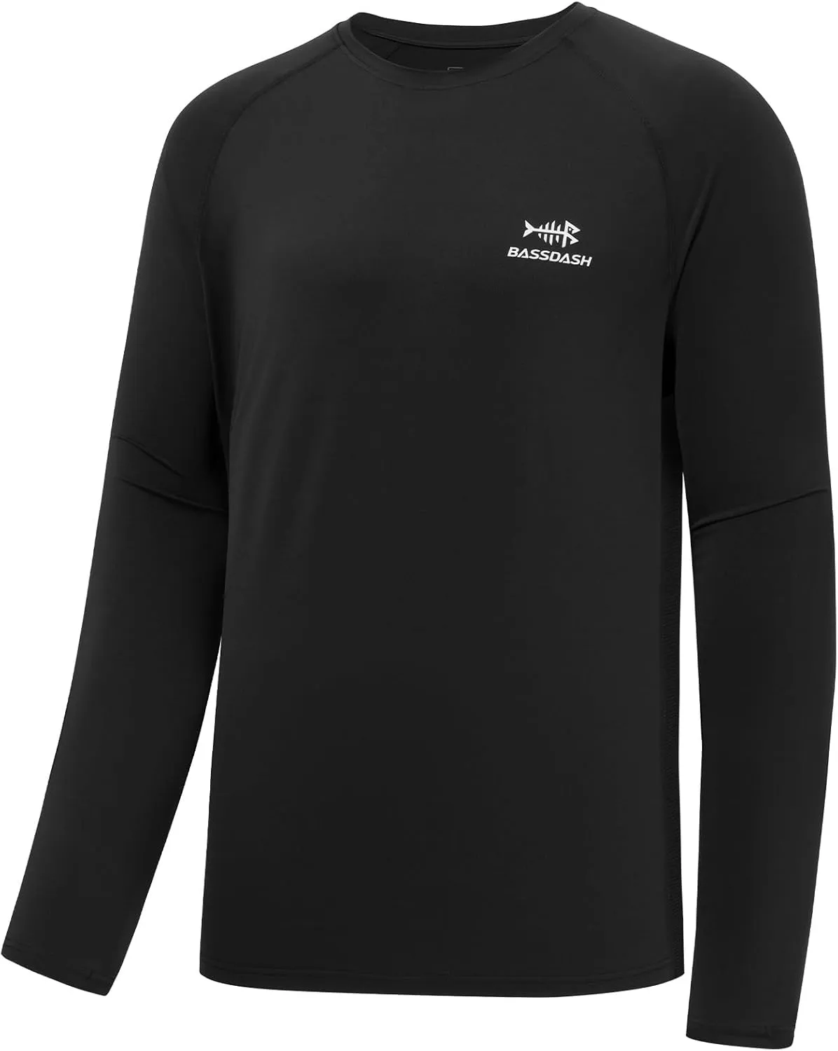 BASSDASH Men’s Fish Graphic UPF 50  Long Sleeve Fishing Shirts Sun Protection Breathable Moisture Wicking T-Shirt