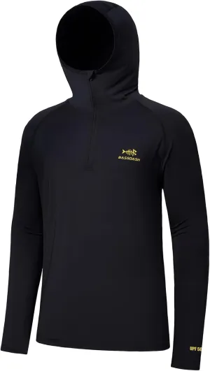 BASSDASH Men’s UPF 50  1/4 Zip Fishing Hoodie Shirt Quick Dry Performance Long Sleeve Sun Protection FS24M