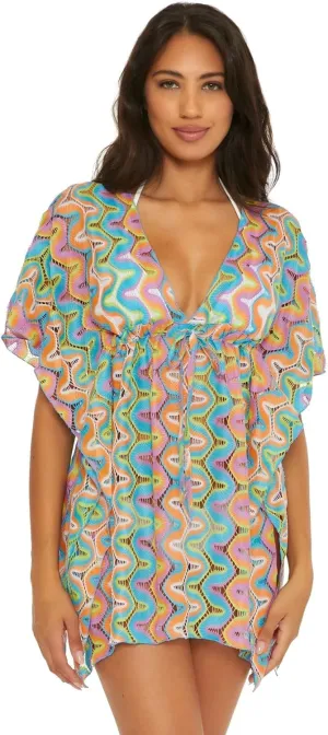BECCA Modwave Crochet Tunic Cover-Up Multi MD/LG