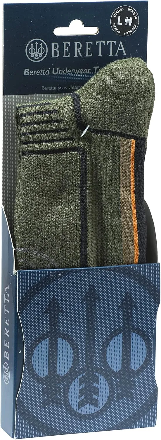 Beretta Men's Breathable Ventilated Fast-Drying Double-Reinforced Hunting Long Socks