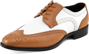 Bolano Elwyn, Men's Dress Shoes - Oxford & Wingtip - Spectator Two-Tone, Lace Up, Brogue Formal Shoes