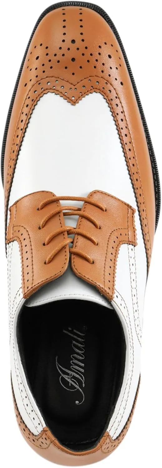 Bolano Elwyn, Men's Dress Shoes - Oxford & Wingtip - Spectator Two-Tone, Lace Up, Brogue Formal Shoes