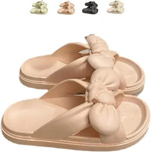Bow Slippers Preppy Cute Kawaii Home Bathroom Slippers Indoor Slippers For Women Men Girls