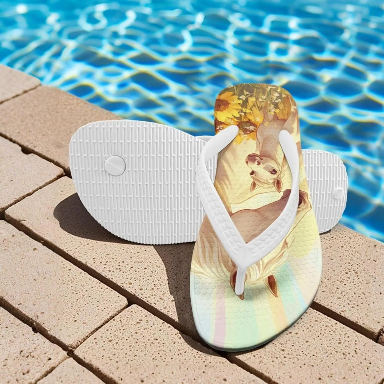 Boys' Beach Sandal Cartoon Style Slip-on Flip-Flop Sandals for Swim Pool