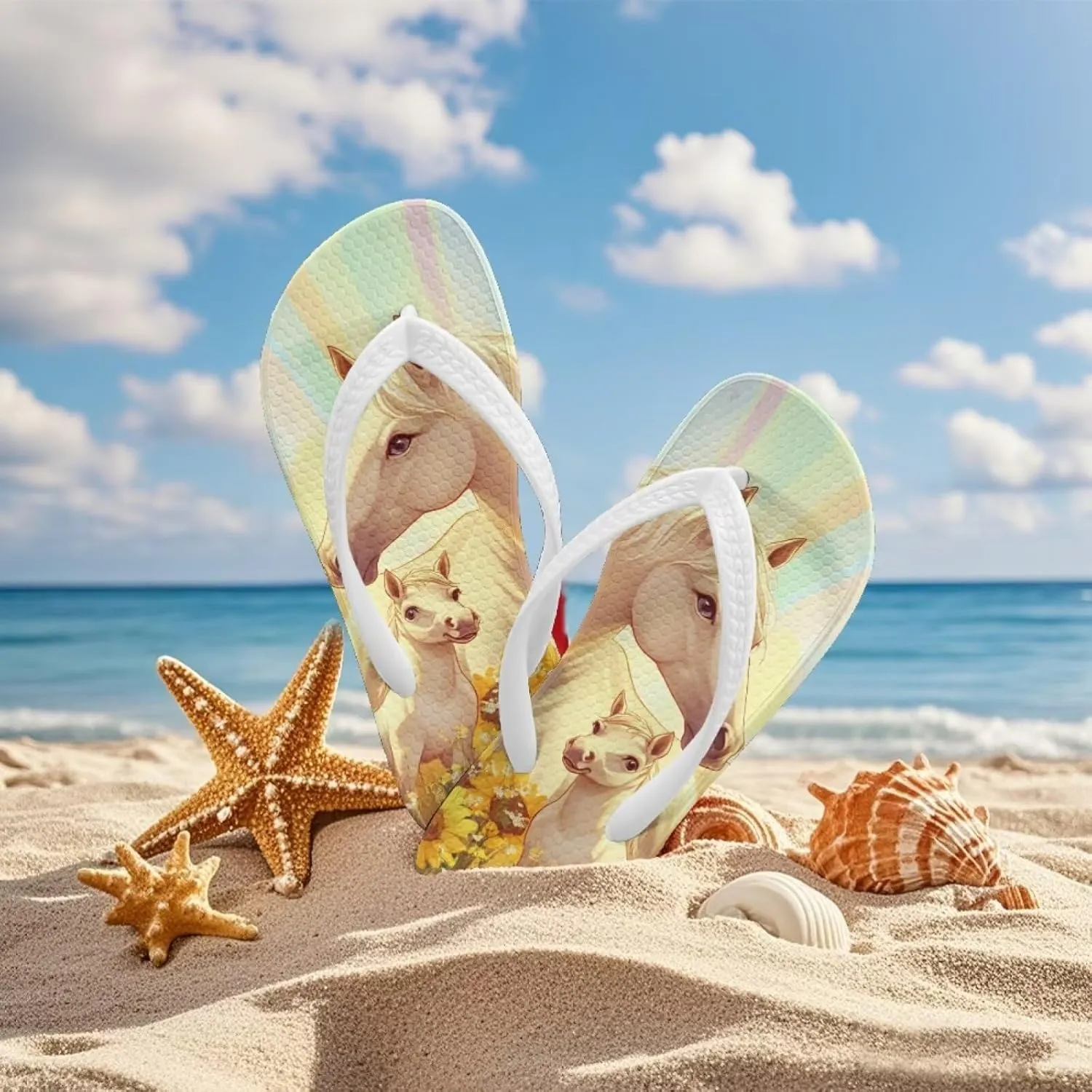 Boys' Beach Sandal Cartoon Style Slip-on Flip-Flop Sandals for Swim Pool