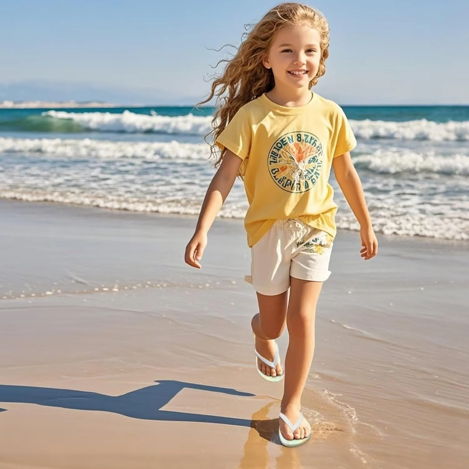 Boys' Beach Sandal Cartoon Style Slip-on Flip-Flop Sandals for Swim Pool