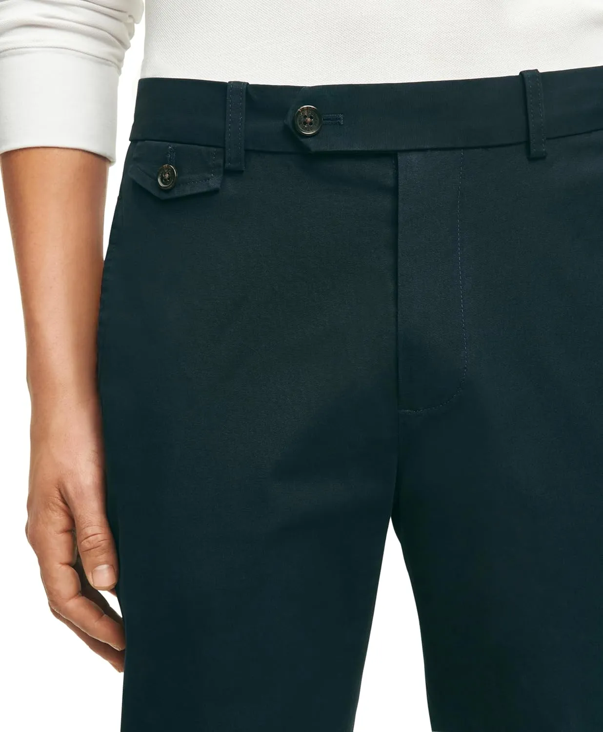 Brooks Brothers Men's Cotton Poplin Slim Fit Stretch Chino Pants