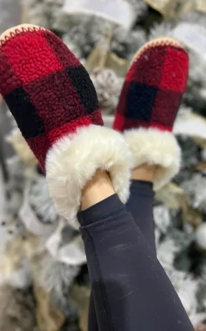 Buffalo Plaid Slippers - Final Sale