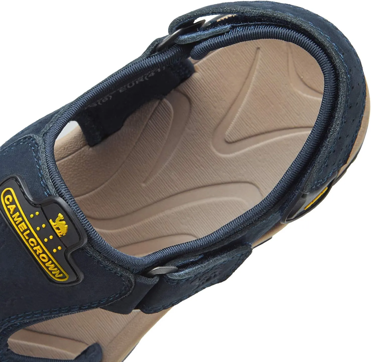 CAMEL CROWN Mens Hiking Sandals Waterproof Leather Fisherman Sandal for Athletic Outdoor Beach Sport Summer-Closed Toe Size 7-12