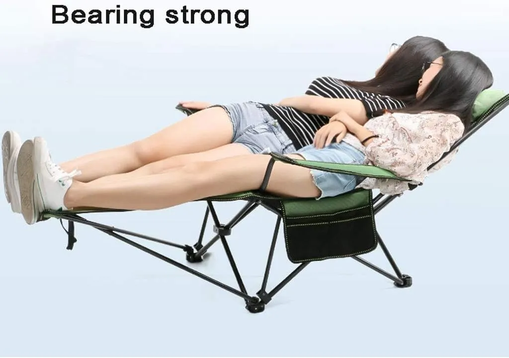 Camping Chair Outdoor Chair Foldable Chair Outdoor Camping Chair Folding Chair Recliner Break Relax Lounger Zero Gravity Chairs Garden Balcony Fishing Hiking Folding Camping Chair ( Color : Green , Si