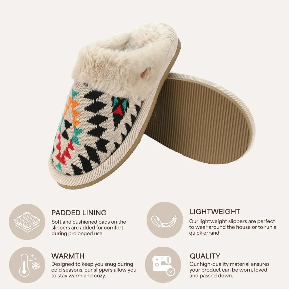 C.C Multi-Option Colorful Slip-On Slippers With Faux Fur Lining Indoor-Outdoor House For Women