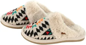 C.C Multi-Option Colorful Slip-On Slippers With Faux Fur Lining Indoor-Outdoor House For Women
