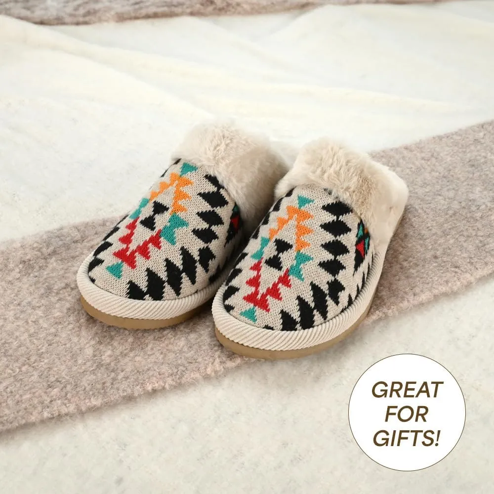 C.C Multi-Option Colorful Slip-On Slippers With Faux Fur Lining Indoor-Outdoor House For Women