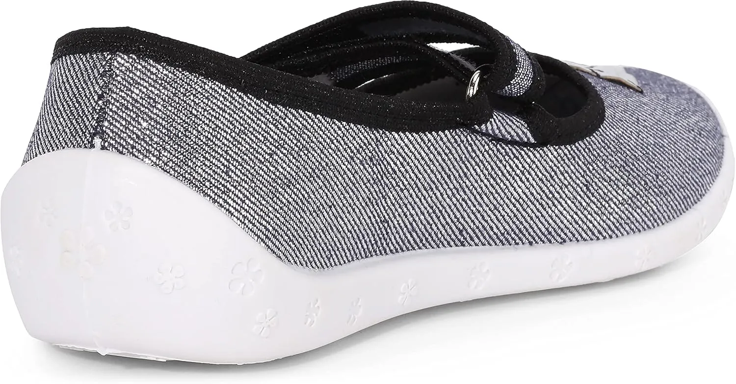 Children's Girls' Slippers with Velcro Fastening, Breathable Children's Slippers for School, Nursery and Home LARW007