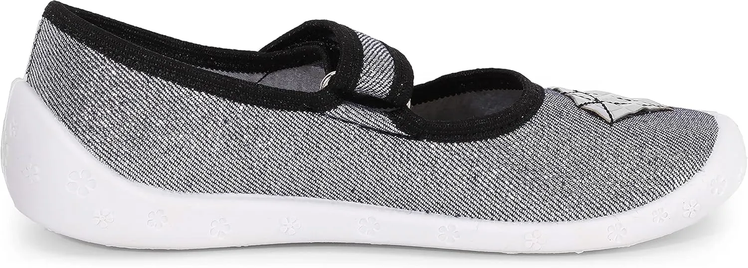 Children's Girls' Slippers with Velcro Fastening, Breathable Children's Slippers for School, Nursery and Home LARW007