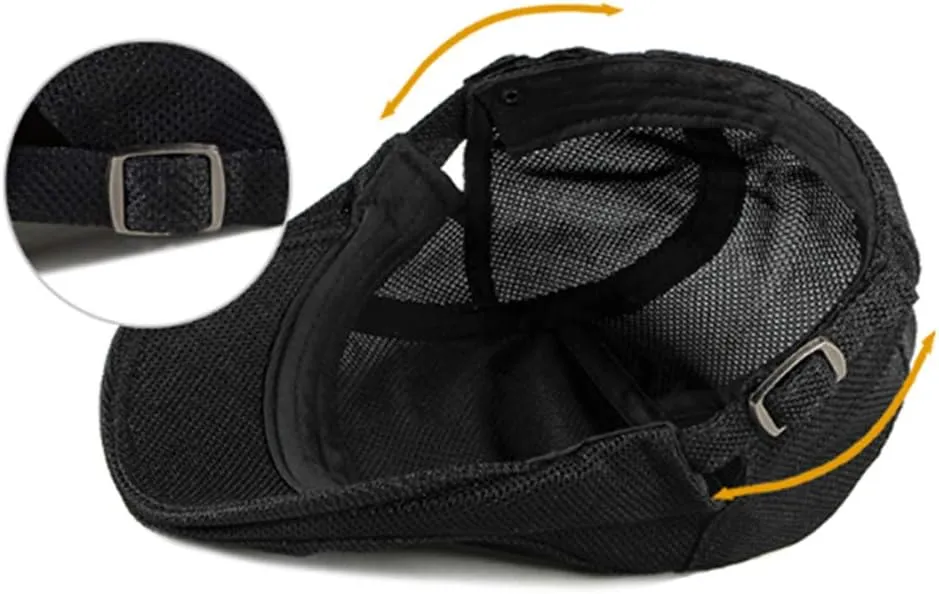 CLAPE Duckbill Ivy Hat Summer Breathable Mesh Flat Cap Newsboy Hat Mens Beret Cabbie Ivy Hat