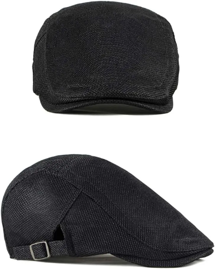 CLAPE Duckbill Ivy Hat Summer Breathable Mesh Flat Cap Newsboy Hat Mens Beret Cabbie Ivy Hat