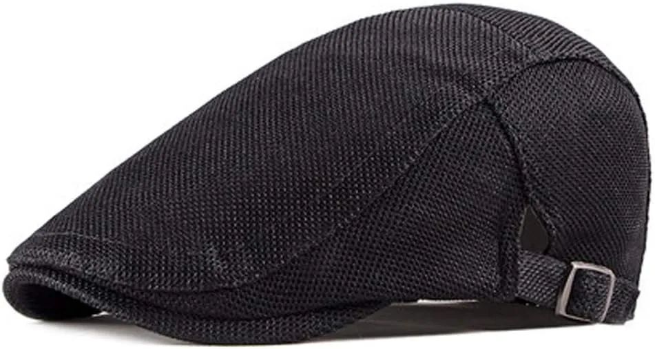 CLAPE Duckbill Ivy Hat Summer Breathable Mesh Flat Cap Newsboy Hat Mens Beret Cabbie Ivy Hat